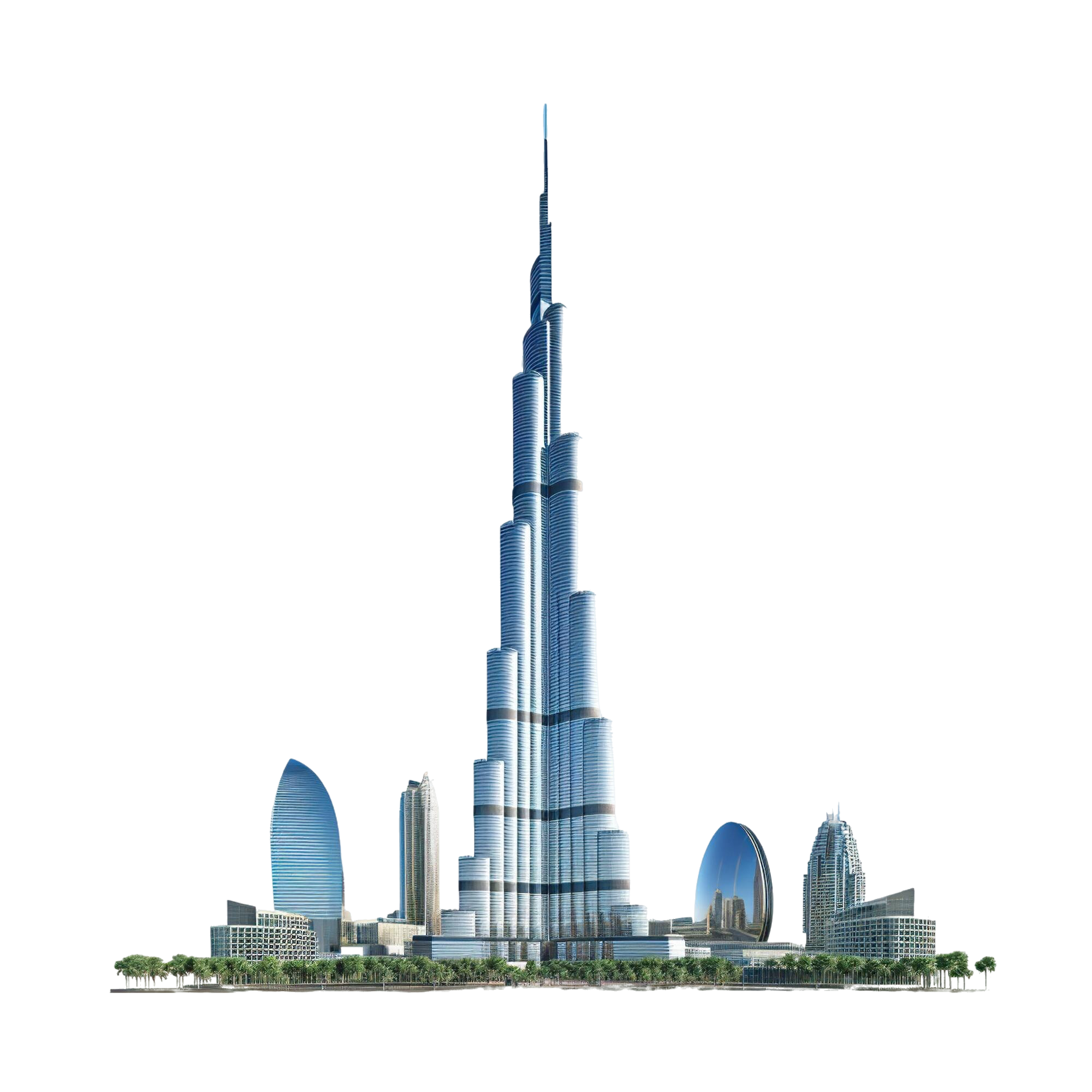 Dubai Skyline with Burj Khalifa